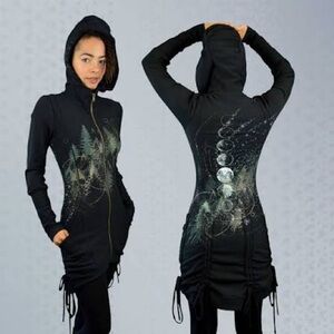 BLUE Inkspoon Clothing Bustle Jacket’s with Fern Design 🌿